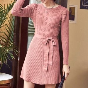 Fit and flare sweater dress
